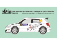 Decal – Fabia S2000 EVO - 2012 Rally Monte Carlo / Finland - Ogier / Ingrassia 1/18